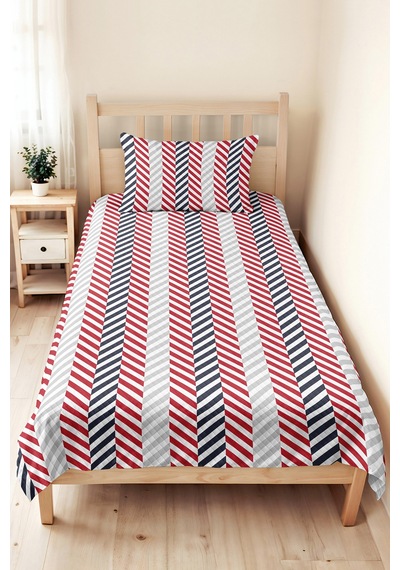 Kırmızı Geometrik Çizgili Genç Odası Tek Kişilik Pike Takımı - Lacivert Gri 160x220 Cm Yatak Örtüsü Günbatımı Kadife Demi Kırmızı Geometrik Çizgili Genç Odası Tek Kişilik Pike Takımı - Lacivert Gri 160x220 Cm Yatak Örtüsü Günbatımı Kadife Demi