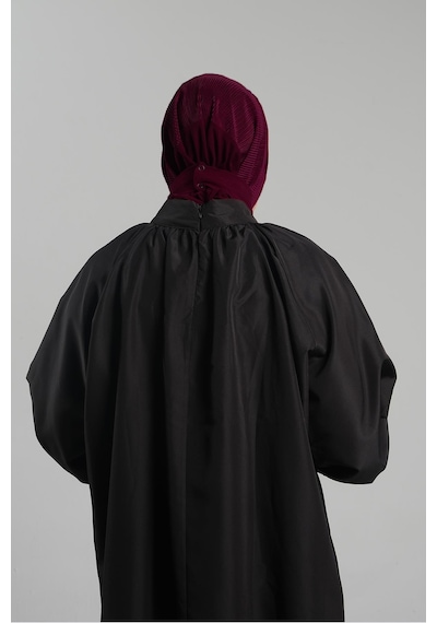 Hürrem Bone Bordo Pratik Hazır Geçmeli Tesettür Eşarp Sandy Arkadan Çıtçıtlı Piliseli Hijab 2406 16 Bordo