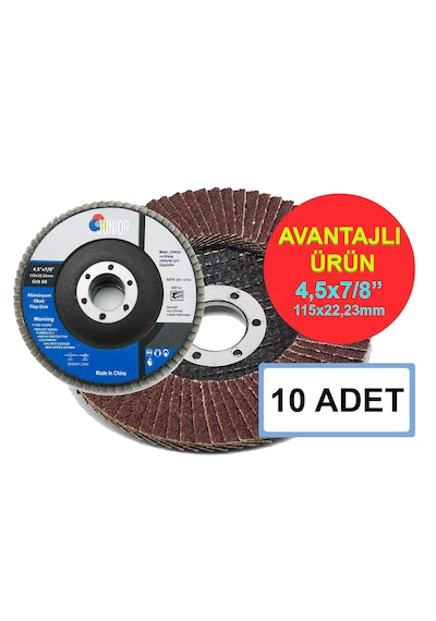 Junior Flap Disk 115x22,23mm 60 Kum 10 Adet