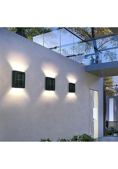 Technosmart 1Adet Modern Solar Çift Taraflı Duvar Lamba Güneş Ene Diğer