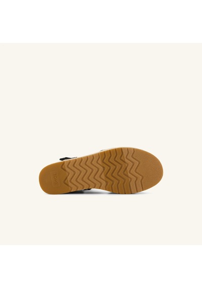 10023085 Black Heavy Canvas Sandalet Kadın Adidas 10023078 10023085 Toms Alana Wedge Sandal siyah