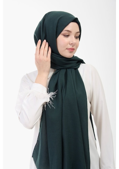 Manolyaşal İslamic Hijab Aerobin Caz Şal Zümrüt