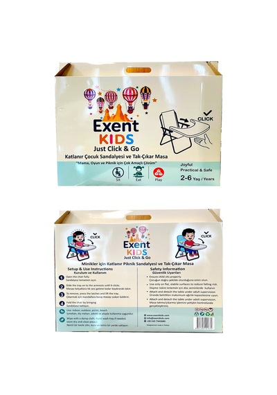 Exent 2 6 Yaş, Katlanabilir Çocuk Sandalyesi Ve Masası Tak-çıkar Masa-my Little Princess-yeşil Çok Renkli