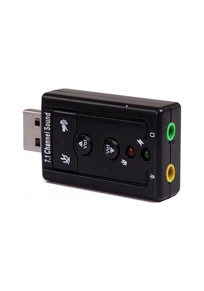 7.1 USB Ses Kartı Harici Virtual Ses Kartı Siyah