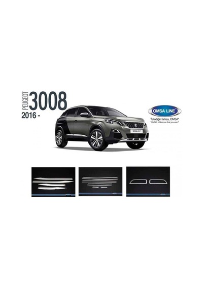 Omsa Peugeot 3008 3 Parça Krom Set 2016 Ve Sonrası