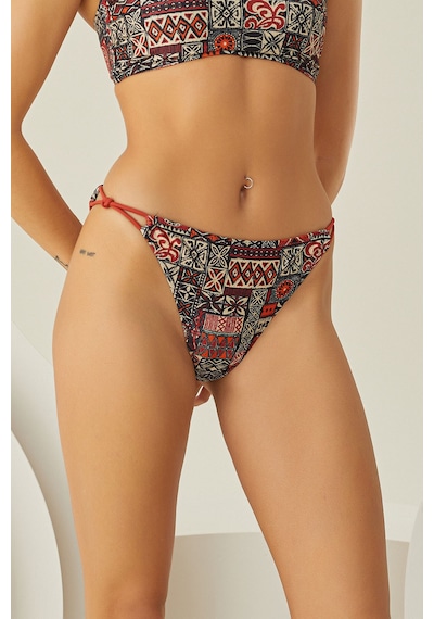 Loya Kadın Renkli Lave İp Detaylı Tek Alt Bikini Çok Renkli