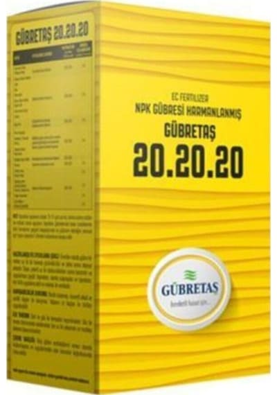 Gübretaş 20.20.20 Npk Ağaç Bitki Meyve Sebze Çiçek Gübre 1 KG