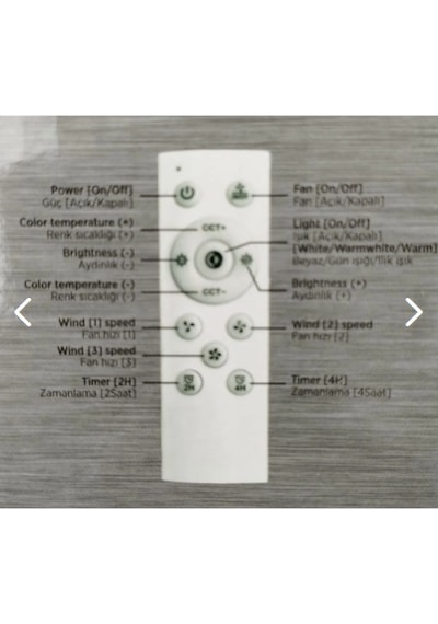 Cata Karayel Fan Led Işıklı Vantilatör 82w Kumandalı Ampul Ct- 11