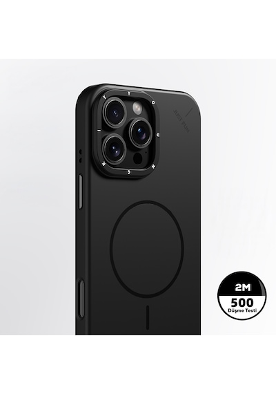 Apple Uyumlu iPhone 15 Pro Max Kılıf M-safe Şarj Özellikli Youngkit Dynamag Serisi Kapak Siyah