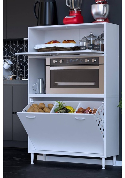 Mayra 90 Cm Çok Amaçlı Kiler Dolabı Mutfak Banyo Düzenleyici Üç Sepetli Fırın Bölmeli 90x150x32cm Beyaz Mayra 90 Cm Çok Amaçlı Kiler Dolabı Mutfak Banyo Düzenleyici Üç Sepetli Fırın Bölmeli 90x150x32cm Beyaz