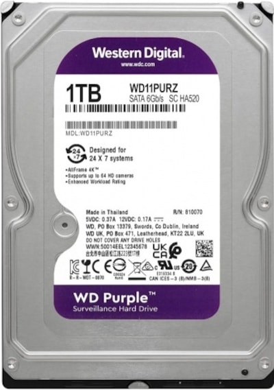 Wd Purple WD11PURZ 3.5" 1 TB 64 MB 5400 RPM HDD Hard Disk