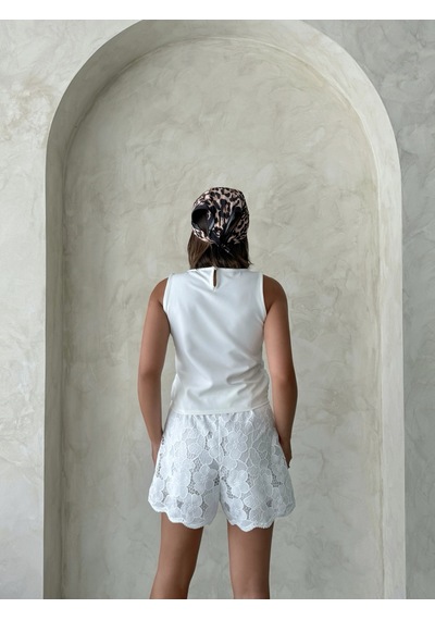 Verymoda Dantel Şort D2919 Krem