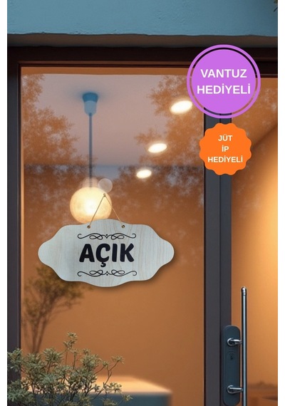 Dekoratif Açık-kapalı Tabelası - Akçaağaç