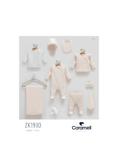 Caramell Pamuk Beauty Girl 10 Parça Hastane Çıkışı Zıbın Seti Pembe Crml.zk1930.pmb