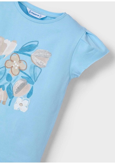Mayoral Kız Çocuk T-shirt 3015m Mavi