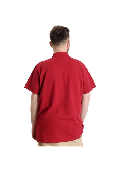 Mode Xl Büyük Beden Erkek T-Shirt Polo Mılıtare 23327 Bordo 001