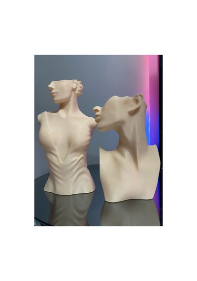 4lü Set Ten Rengi Dekoratif Takı Organizer Manken Standı Makyaj Mücevher Kolye Tasarım Sergi Yüzük