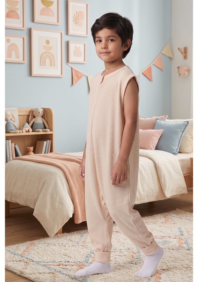 Baby Mod %100 Pamuk 1.0 Tog Kız Erkek Çocuk Uyku Tulumu Ekru