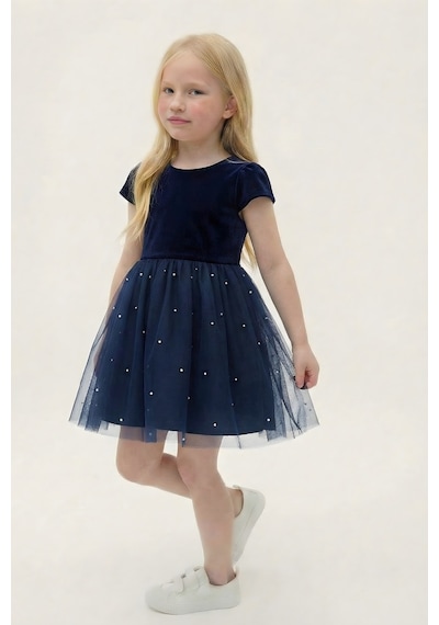 Fesshera Kids Kız Çocuk Elbise Özel Gün Ve Parti Elbisesi Prenses Model Sırt Detaylı Fiyonklu Abiye Lacivert Fesshera Kids Kız Çocuk Elbise Özel Gün Ve Parti Elbisesi Prenses Model Sırt Detaylı Fiyonklu Abiye Lacivert