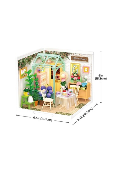 Rolife Dw013b Çiçek Açan Çay Bahçesi Blooming Tea Garden Dıy Minyatür Maket Model Set Mini Dollhouse 3d Model Kit Detaylı Dekoratif Hobi Seti 3d Puzzle Tiny House