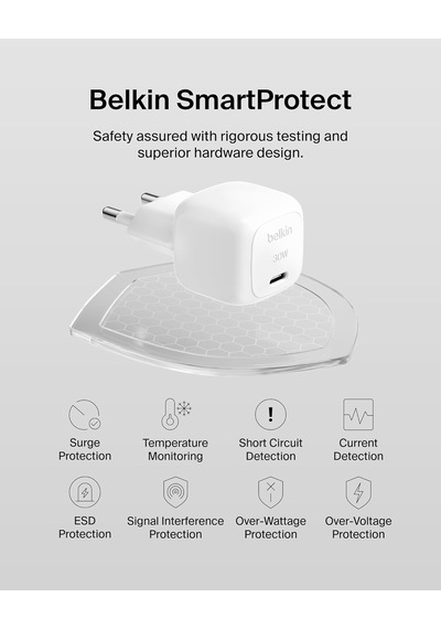 Belkin Boostcharge Power Adaptör Usb-c Compact 30 Watt Wca008kqwh
