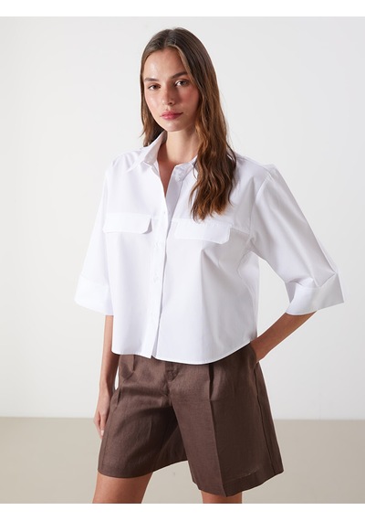 Lcw Vision Beyaz Loose Fit Kadın Gömlek