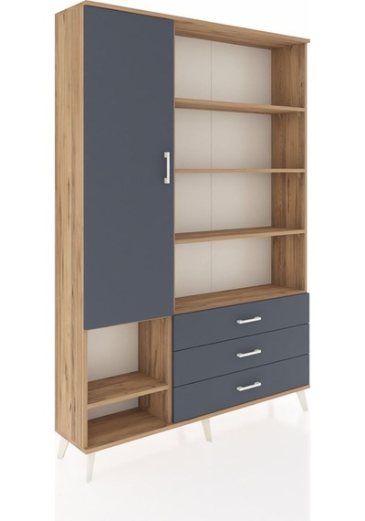 Arges Dolap 9 Raflı 3 Çekmeceli Tek Kapaklı 132x30x195 Çam-antrasit/antrasit Antrasıt/antrasıt Arges Dolap 9 Raflı 3 Çekmeceli Tek Kapaklı 132x30x195 Çam-antrasit/antrasit Antrasıt/antrasıt