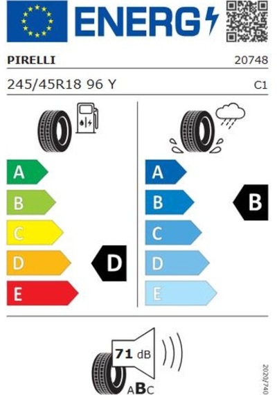 Pirelli 245/45 R18 96Y R-F Cinturato P7 Yaz Lastiği 2024