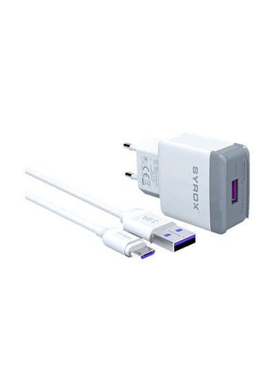 Syrox Q30 Mikro Usb Hızlı Şarj + Kablo 3.0a