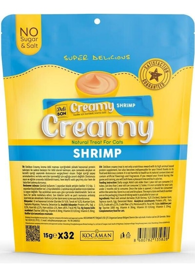Delibon Creamy Ödül Maması Karidesli 15gr 32li Paket