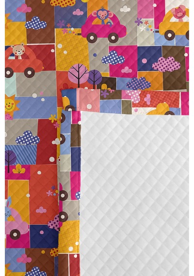 Evimde Bambaşka Pembe Araba Figürlü Kız Çocuk Pike Takımı - Renkli Patchwork Bebek Odası Yatak Örtüsü - 160x220 CM Evimde Bambaşka Pembe Araba Figürlü Kız Çocuk Pike Takımı - Renkli Patchwork Bebek Odası Yatak Örtüsü - 160x220 CM