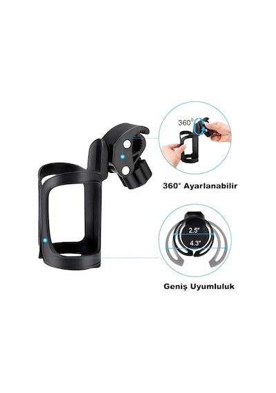 Dailytech Bisiklet Bebek Arabası Bardak Biberon Şişe Tutucu