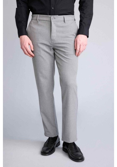 Defacto Tailored Fit Düz Paça Pantolon B8577ax26spgr377 Gri-gr377