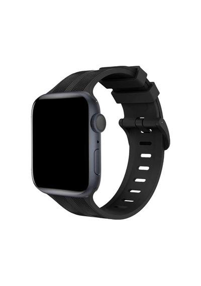 Apple Watch Uyumlu 38mm Kr408 Çizgili Silikon Kordon Saat Değildir