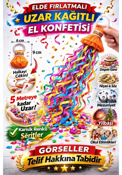 El Konfetisi, Temizlik Derdi Yok. En Güzel Anlarınıza Renk Katan Bir Ürün Diğer