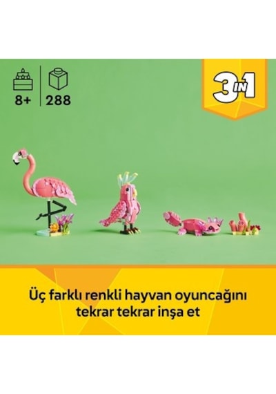 Lego Vahşi Hayvanlar Temalı 3'ü 1 Arada Oyuncak Seti, 8 Yaş Ve Üzeri İçin