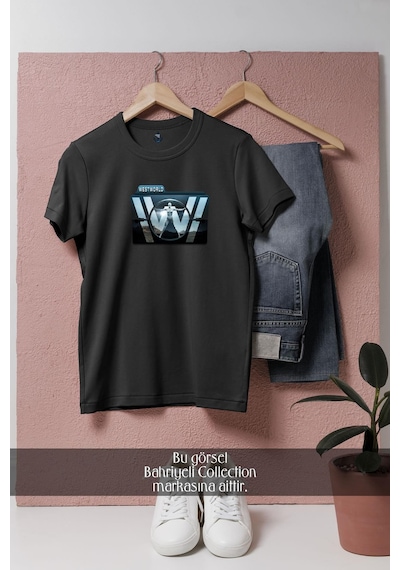 Oversize Westworld Tasarımlı Unisex T-shirt Siyah
