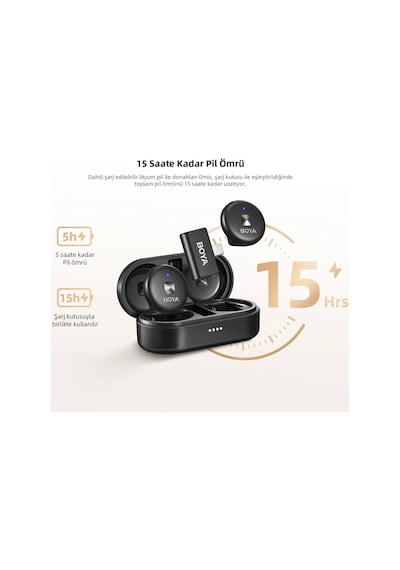 Boya Omic-d Wireless İkili Yaka Mikrofonu Siyah