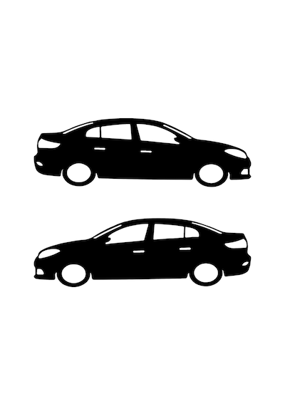 Renault Fluence Sticker Fluence Gölge Sticker Arma Sticker