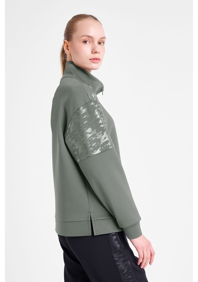 Lescon Kadın Fermuarlı Sweatshirt 25n-2129 Yeşil