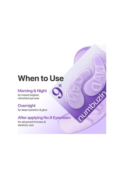 No.9 Nad+ Collagen Gel Eye Patches- Peptid, Kafein Ve Niasinamidli Göz Altı Jel Pedleri 5 Çift