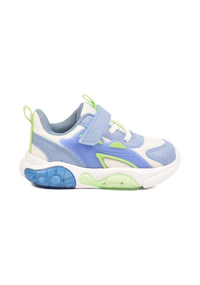 Cool Mavi Fileli Rahat Tabanlı Işıklı Erkek Çocuk Spor Ayakkabı Cırt Cırtlı Sneaker Rory P
