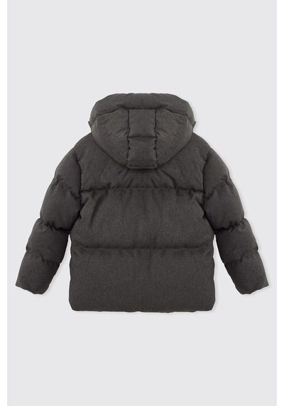 Panço Erkek Çocuk Çıkarılabilir Kapüşonlu Gri Mont 2621bk21011