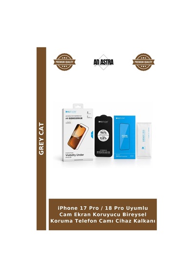 İphone 17 Pro / 18 Pro Uyumlu Cam Ekran Koruyucu Bireysel Koruma Telefon Camı Cihaz Kalkanı