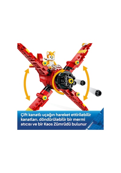 LEGO® Sonic the Hedgehog™ Tails’in Tornado-1 Uçağı 76991 - 8 Yaş Üzeri Çocuklar için Figür İçeren Oyuncak Yapım Seti (310 Parça)