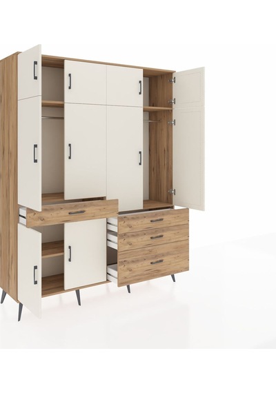Hyperion Gardrop 5 Raflı 4 Çekmeceli 2 Askılı 176x44x221 Çam-aytaşı/çam Aytaşı/çam Hyperion Gardrop 5 Raflı 4 Çekmeceli 2 Askılı 176x44x221 Çam-aytaşı/çam Aytaşı/çam