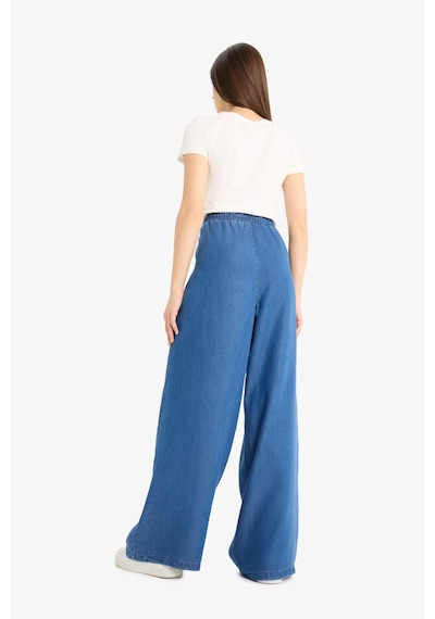 Defacto Pull On Wide Leg Yüksek Bel Uzun Akışkan Kumaş Yıkamalı Pantolon D8243AX25SM Mavi Defacto Pull On Wide Leg Yüksek Bel Uzun Akışkan Kumaş Yıkamalı Pantolon D8243AX25SM Mavi