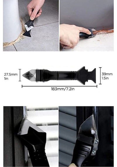 Derz Kazıyıcı Ve Silikon Çekme Aparatı 5 Başlıklı Siyah Tr