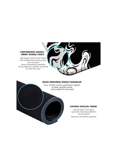 Gamer Mouse Pad 90x40 Mouse Pad Xxl Büyük Oyuncu Mousepad Dragon, 90x40 Cm 3mm Kalınlık