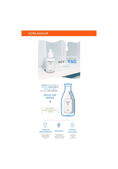 Missha A'PIEU Süt Proteini içeren Pürüzsüz ve Aydınlık Görünüm Sağlayan Nemlendirme Serum 30  ML